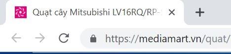 Nhan đề Quạt cây Mitsubishi LV16RP trên cửa sổ trình duyệt